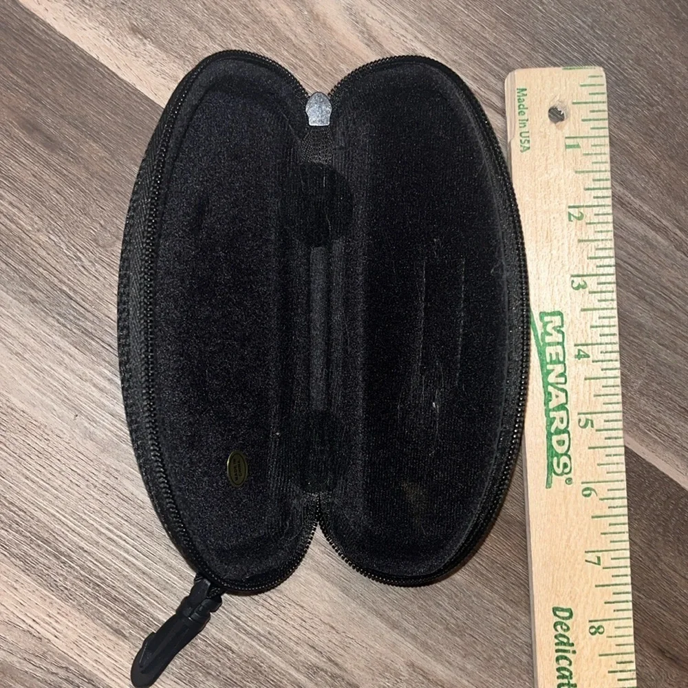 Hawk sunglass / eyeglass case - zipper and clip work . Preowned condition